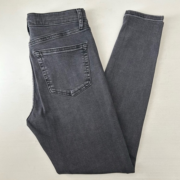 Topshop Jamie Skinny Jeans High Rise Cropped Ankle Length Washed Black Size 26 - Picture 15 of 16